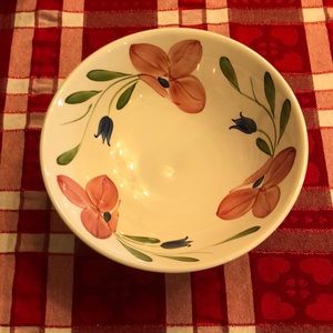 Maxam Pink Flower VEGETABLE SERVING BOWL 9 5/8"